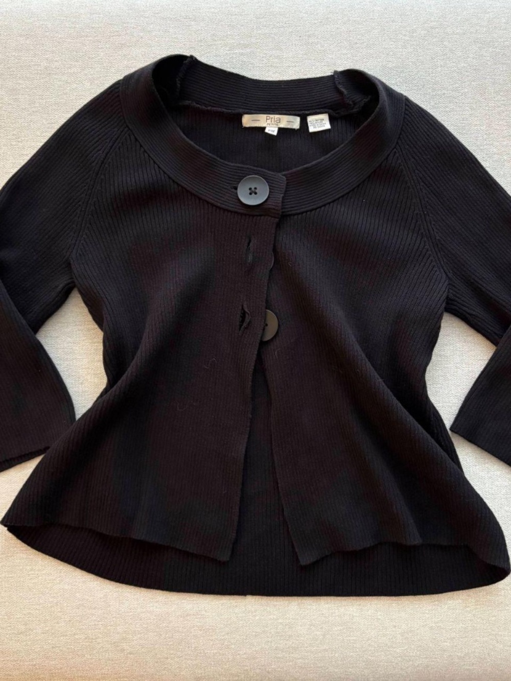 ♡ Babydoll Cape Style Cardigan with Top Button Detail ♡